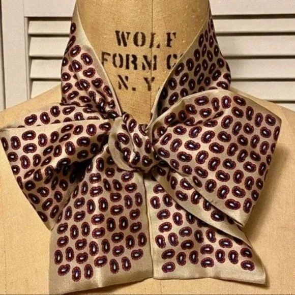 Vintage‎ Liz Claiborne silk paisley tie scarf - Picture 3 of 11
